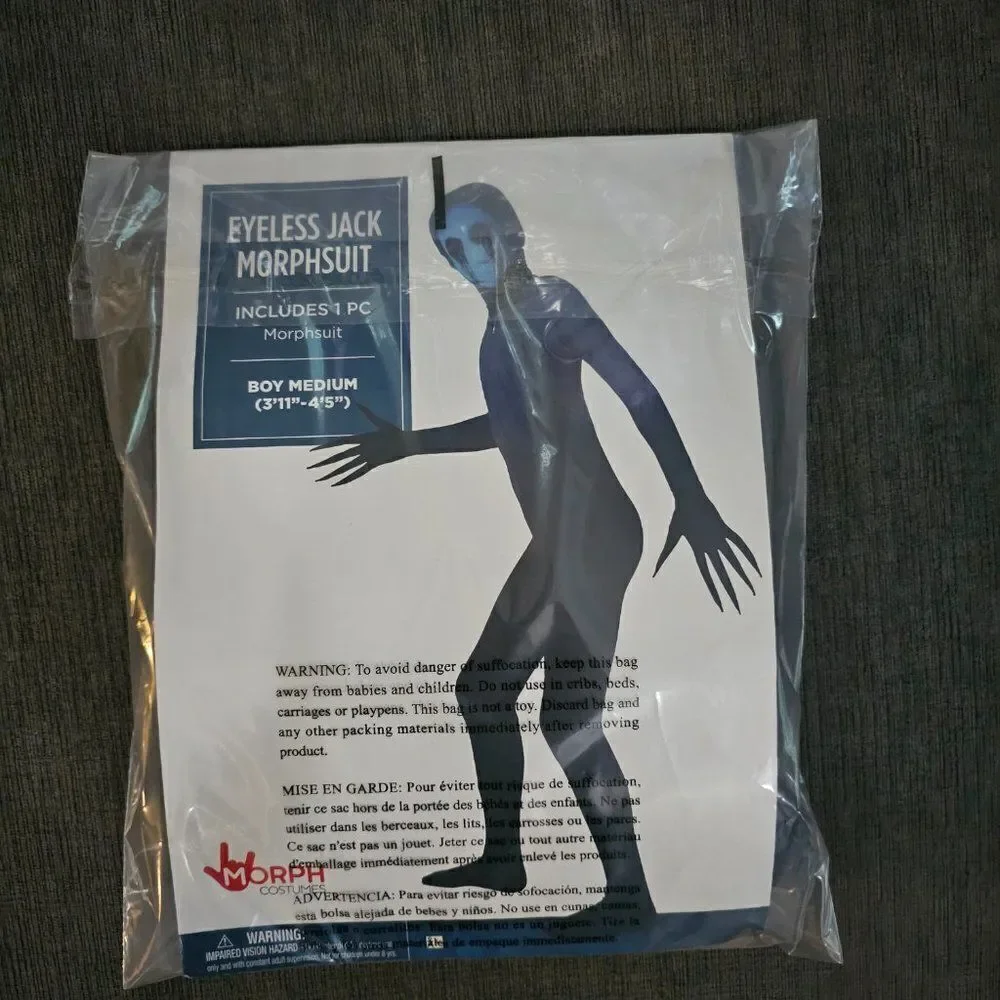 Morphsuits Eyeless Jack Costumes, Scary Jeff The Killer Skinwalker Costume Kids